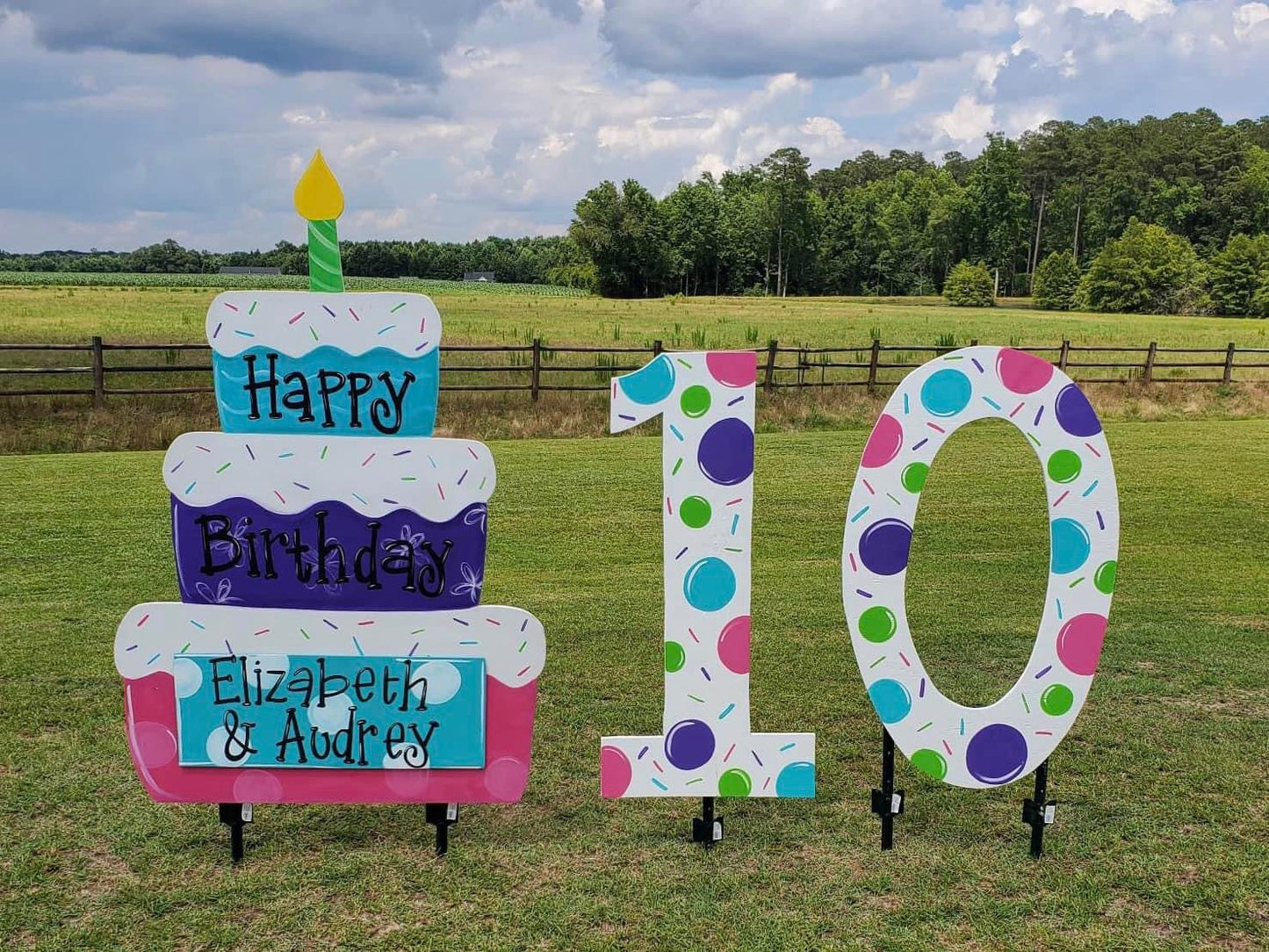 Yard Decoration Rentals - Birthday Cake and Age