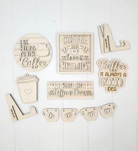 COFFEE LASER TIERED TRAY - WOOD BLANK KIT