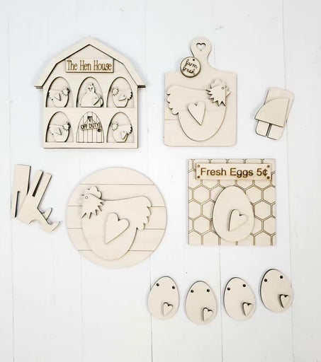 CHICKEN LASER TIERED TRAY - WOOD BLANK KIT